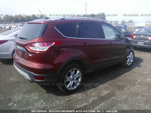 1FMCU9JX3EUC28801 - 2014 FORD ESCAPE TITANIUM RED photo 4