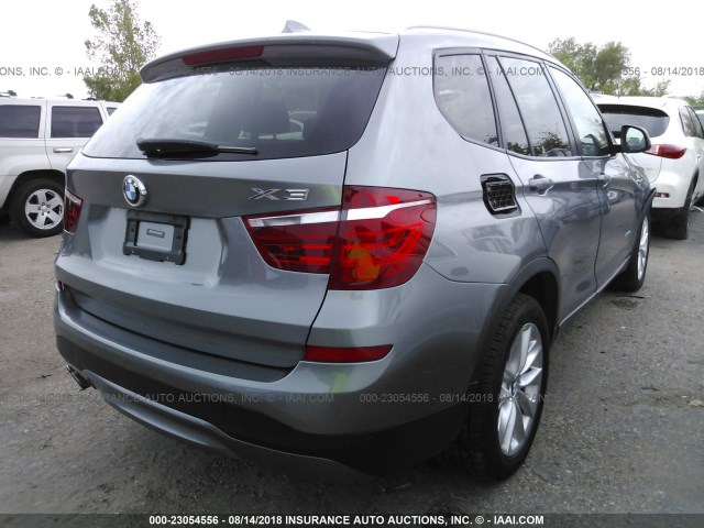 5UXWX9C5XF0D44351 - 2015 BMW X3 XDRIVE28I GRAY photo 4