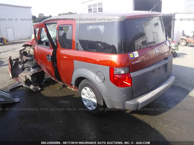 5J6YH18365L009186 - 2005 HONDA ELEMENT LX ORANGE photo 3