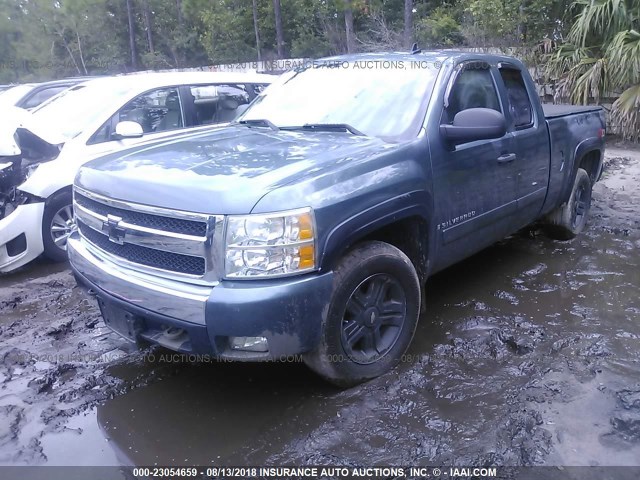 1GCEK19037E503334 - 2007 CHEVROLET SILVERADO K1500 TEAL photo 2