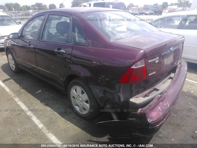 1FAHP34N17W331835 - 2007 FORD FOCUS ZX4/S/SE/SES 勃艮第红 照片 3
