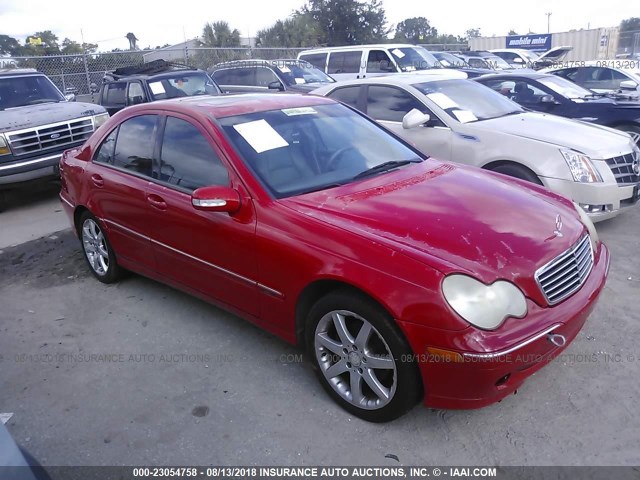 WDBRF40J73F430159 - 2003 MERCEDES-BENZ C 230K SPORT SEDAN RED photo 1