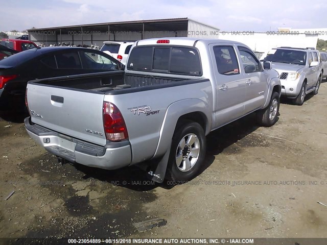 3TMLU42NX6M008534 - 2006 TOYOTA TACOMA DOUBLE CAB SILVER photo 4