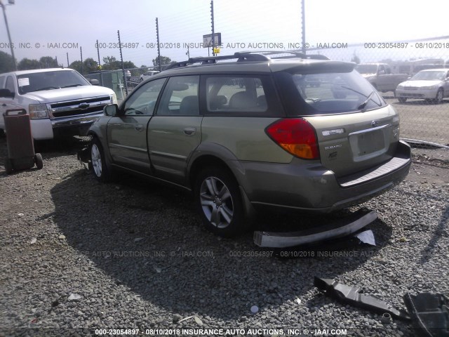 4S4BP86C154318502 - 2005 SUBARU LEGACY OUTBACK H6 R LL BEAN GREEN photo 3