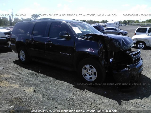 1GNUCJE05AR229575 - 2010 CHEVROLET SUBURBAN C1500 LT BLACK photo 1