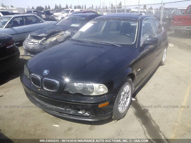 WBABN33411JW47025 - 2001 BMW 325 CI BLACK photo 2