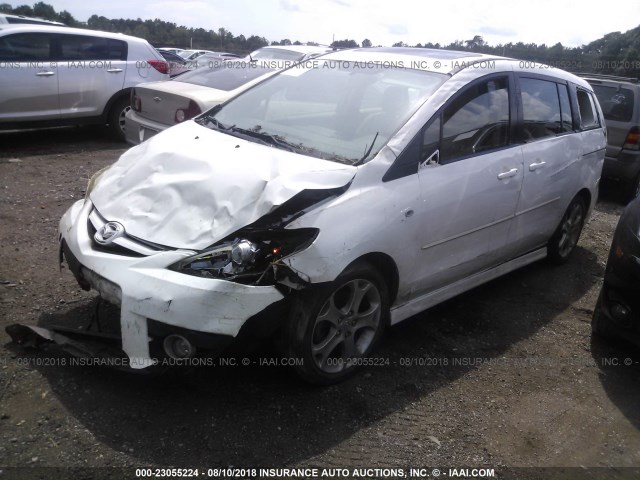 JM1CR293880316852 - 2008 MAZDA 5 WHITE photo 2