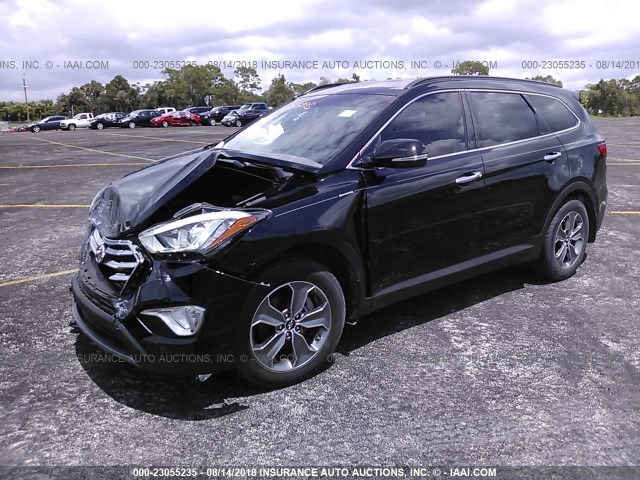 KM8SN4HF3EU064832 - 2014 HYUNDAI SANTA FE BLACK photo 2