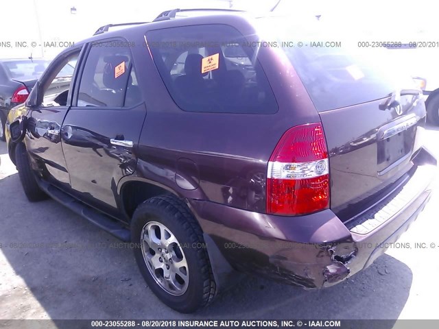 2HNYD18661H532916 - 2001 ACURA MDX TOURING BURGUNDY photo 3