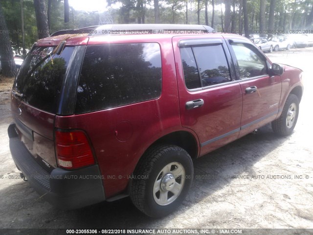 1FMZU62K05UA76147 - 2005 FORD EXPLORER XLS/XLS SPORT RED photo 4