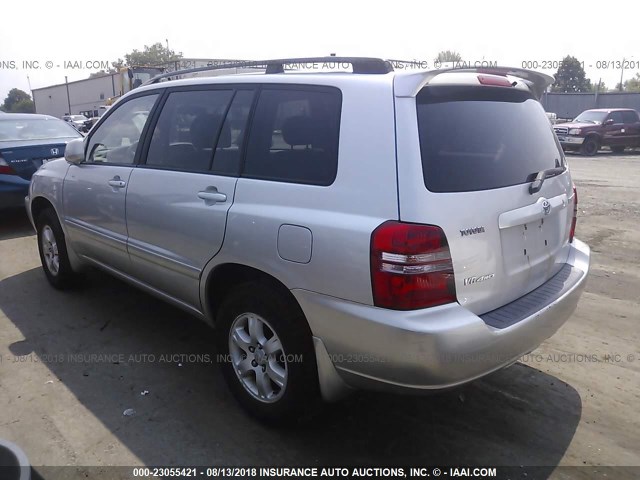 JTEHF21A220052894 - 2002 TOYOTA HIGHLANDER LIMITED SILVER photo 3