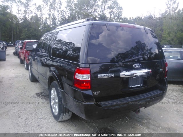 1FMJK2A57EEF37183 - 2014 FORD EXPEDITION EL LIMITED BLACK photo 3