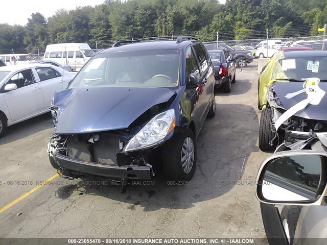 5TDZK23C97S031578 - 2007 TOYOTA SIENNA CE/LE BLUE photo 2