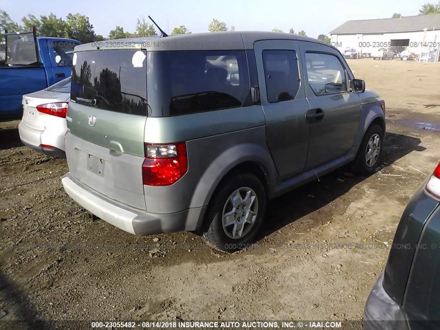 5J6YH283X5L020326 - 2005 HONDA ELEMENT LX GREEN photo 4