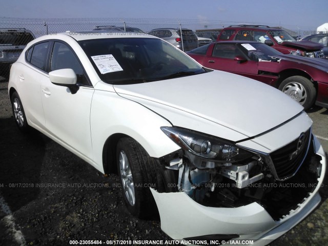 JM1BM1M71E1205810 - 2014 MAZDA 3 GRAND TOURING WHITE photo 1