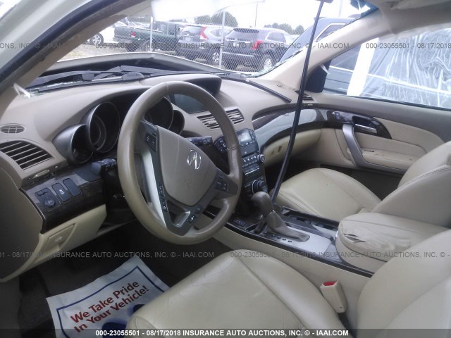 2HNYD2H6XBH529444 - 2011 ACURA MDX TECHNOLOGY WHITE photo 5