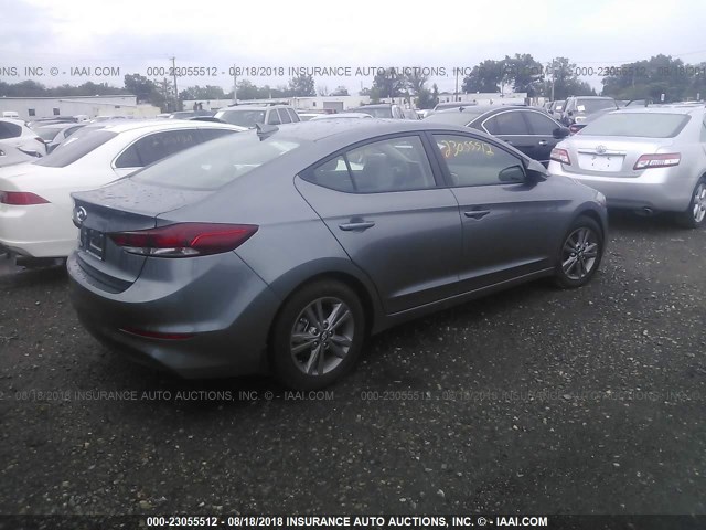 5NPD84LF4JH333257 - 2018 HYUNDAI ELANTRA SEL/VALUE/LIMITED GRAY photo 4