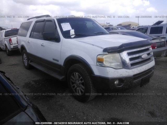 1FMFK15567LA40585 - 2007 FORD EXPEDITION EL XLT WHITE photo 1