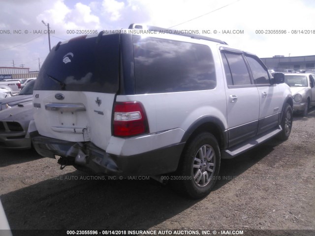 1FMFK15567LA40585 - 2007 FORD EXPEDITION EL XLT WHITE photo 4