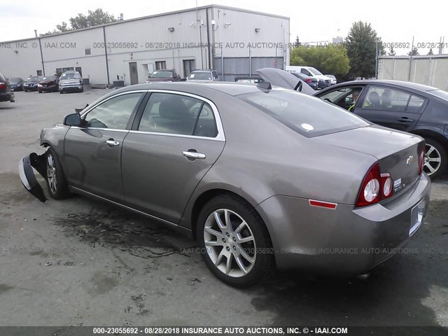 1G1ZG5E7XCF165912 - 2012 CHEVROLET MALIBU LTZ 棕色 照片 3