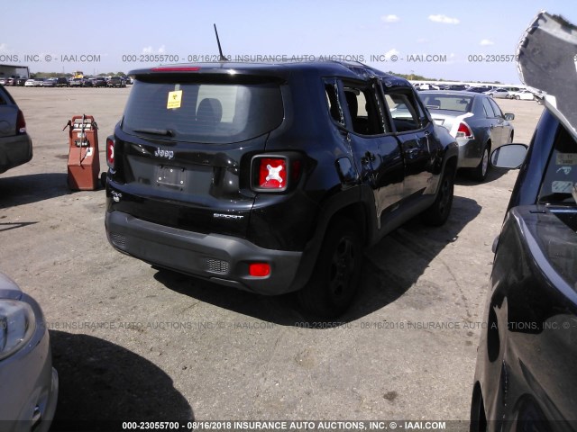 ZACCJBAT7GPD34528 - 2016 JEEP RENEGADE SPORT BLACK photo 4