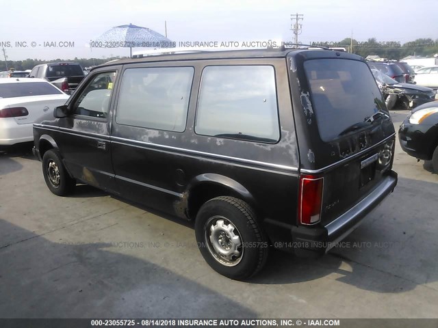 2B4FK41G3GR852119 - 1986 DODGE CARAVAN SE BLACK photo 3