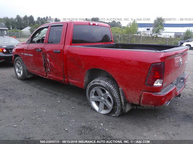 1C6RD7FT9CS302912 - 2012 DODGE RAM 1500 ST RED photo 3