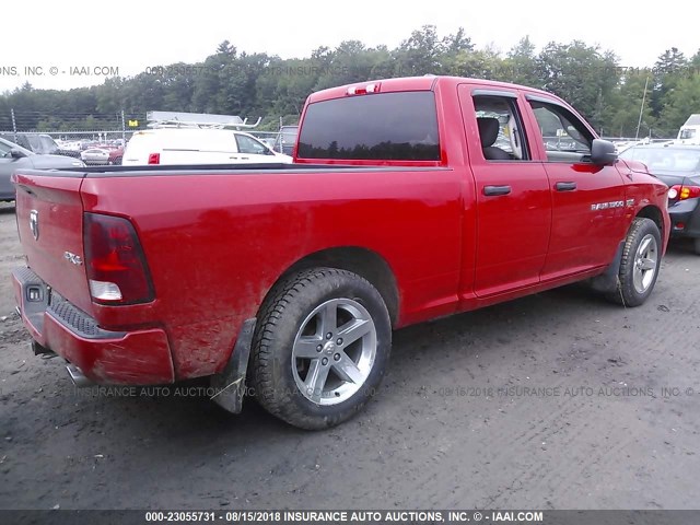 1C6RD7FT9CS302912 - 2012 DODGE RAM 1500 ST RED photo 4