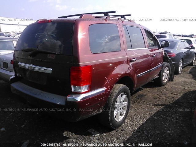 1A8HW58N67F507337 - 2007 CHRYSLER ASPEN LIMITED MAROON photo 4