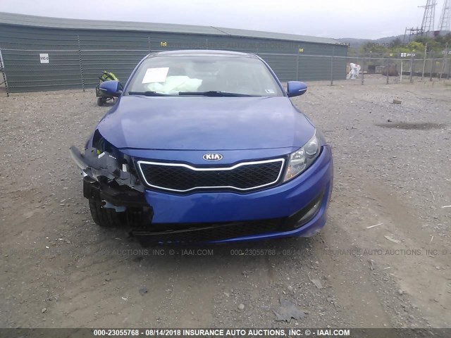 5XXGR4A61DG208519 - 2013 KIA OPTIMA SX BLUE photo 6