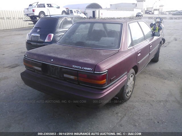 4T1SV21EXMU412761 - 1991 TOYOTA CAMRY DLX RED photo 4