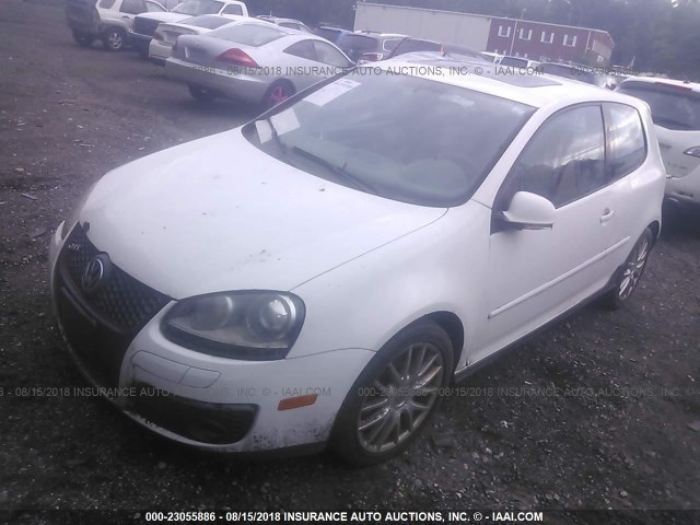 WVWEV71K96W127626 - 2006 VOLKSWAGEN NEW GTI WHITE photo 2