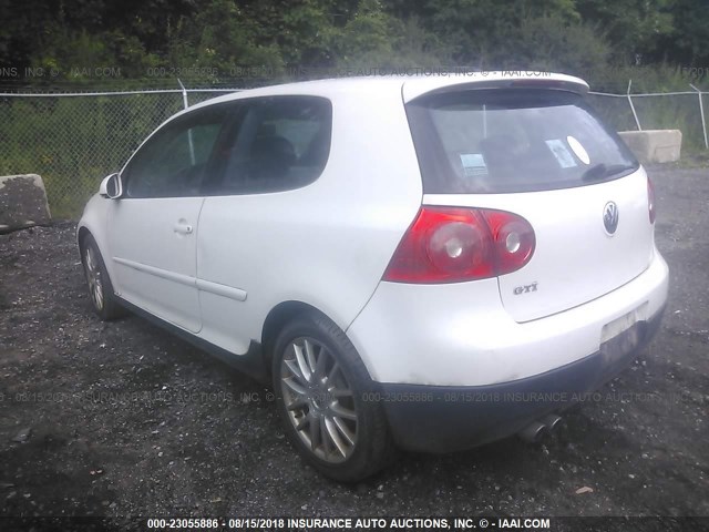 WVWEV71K96W127626 - 2006 VOLKSWAGEN NEW GTI WHITE photo 3