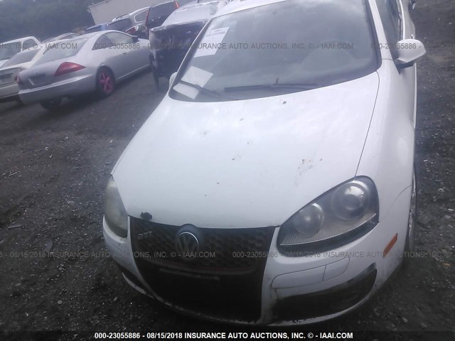 WVWEV71K96W127626 - 2006 VOLKSWAGEN NEW GTI WHITE photo 6