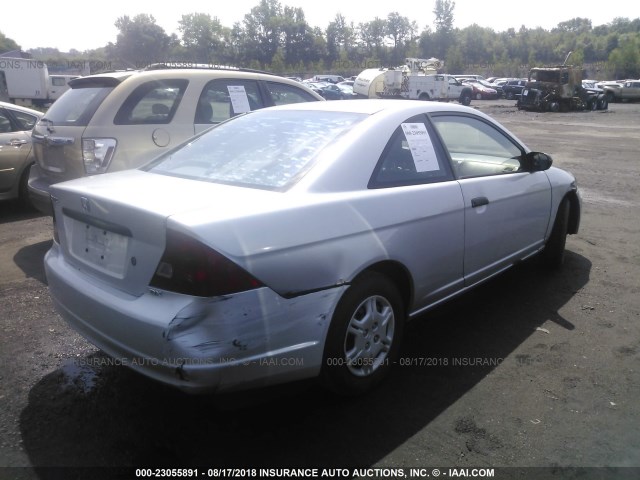 1HGEM22211L096159 - 2001 HONDA CIVIC DX SILVER photo 4