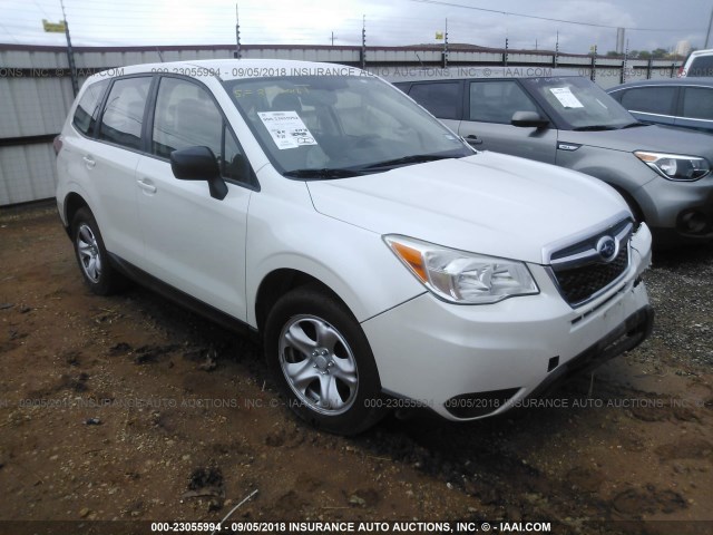 JF2SJAAC9EH473555 - 2014 SUBARU FORESTER 2.5I WHITE photo 1