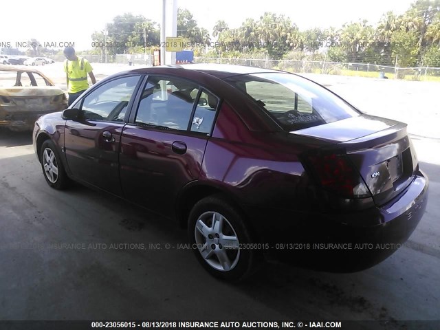 1G8AJ55F67Z120932 - 2007 SATURN ION LEVEL 2 MAROON photo 3