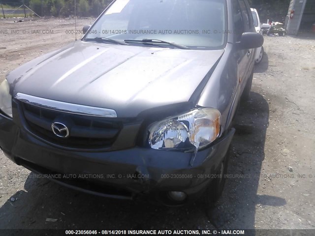 4F2CZ06154KM25873 - 2004 MAZDA TRIBUTE ES GRAY photo 6