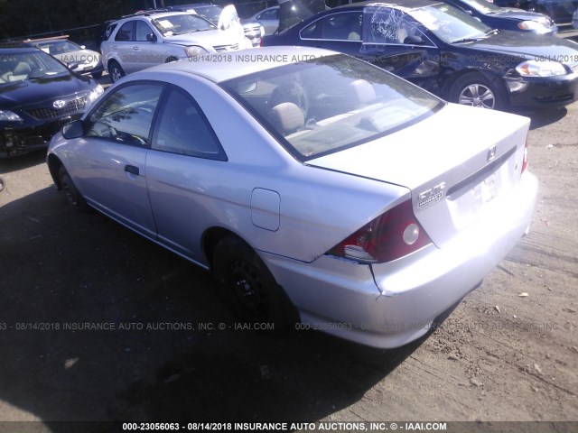 1HGEM21135L065588 - 2005 HONDA CIVIC DX VP SILVER photo 3