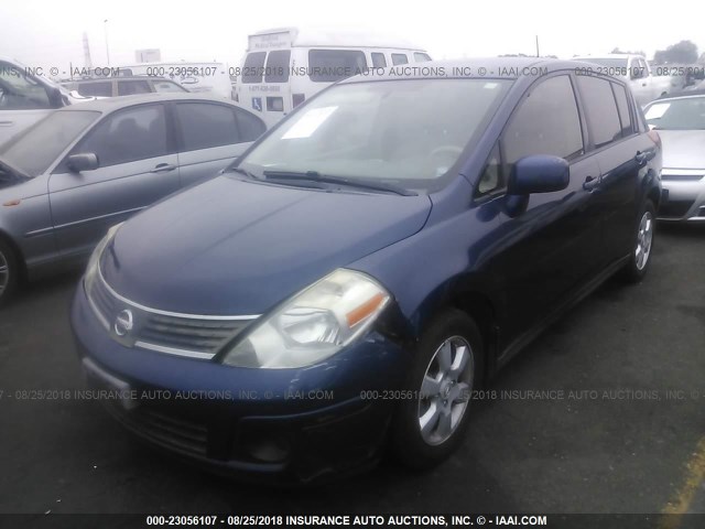 3N1BC13E38L356697 - 2008 NISSAN VERSA S/SL Dark Blue photo 2