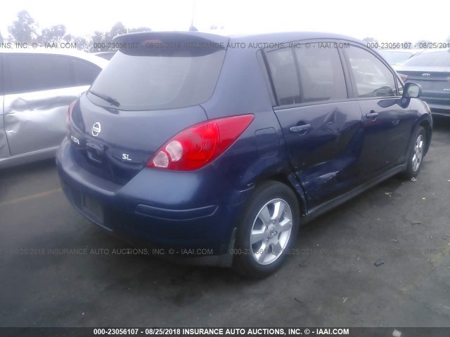 3N1BC13E38L356697 - 2008 NISSAN VERSA S/SL Dark Blue photo 4