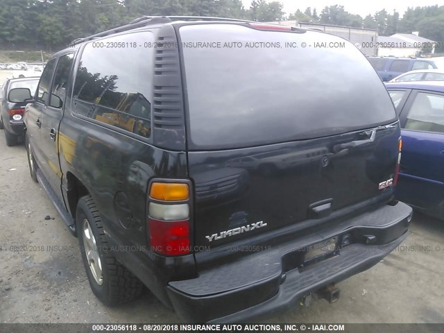 1GKFK66U04J254278 - 2004 GMC YUKON XL DENALI BLACK photo 3