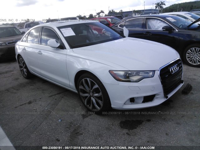 WAUGFAFC7DN146888 - 2013 AUDI A6 PREMIUM PLUS WHITE photo 1