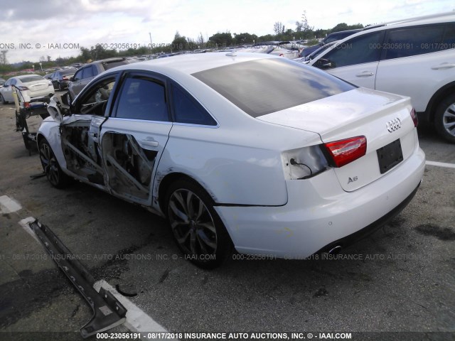 WAUGFAFC7DN146888 - 2013 AUDI A6 PREMIUM PLUS WHITE photo 3