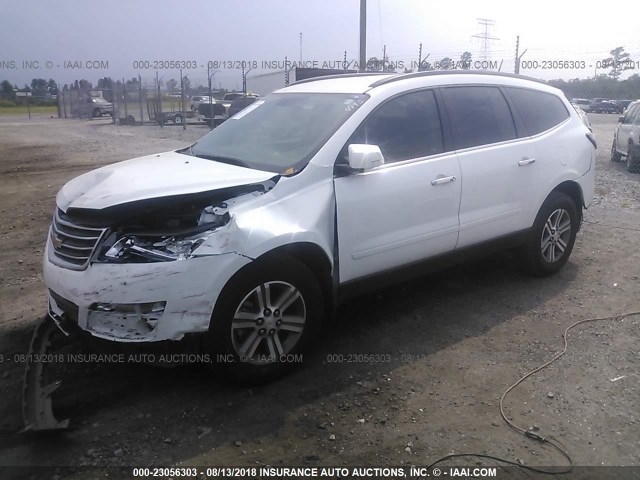 1GNKRGKD9HJ350795 - 2017 CHEVROLET TRAVERSE LT WHITE photo 2