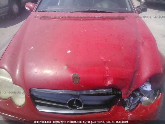 WDBRN47J42A287210 - 2002 MERCEDES-BENZ C 230K SPORT COUPE RED photo 10