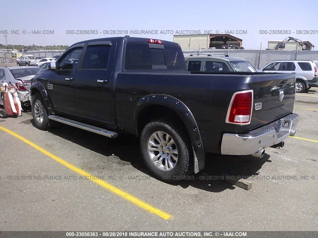 1C6RR7WT1DS689765 - 2013 RAM 1500 LONGHORN Dark Blue photo 3