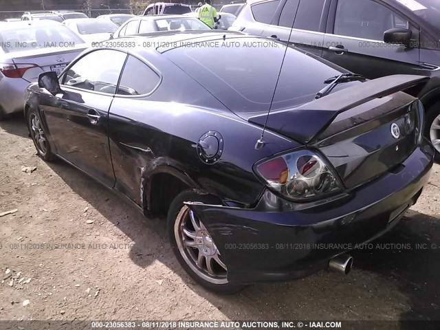 KMHHN65F64U121145 - 2004 HYUNDAI TIBURON GT Dark Blue photo 3