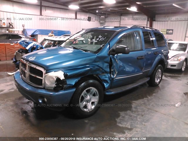 1D4HB58D64F214689 - 2004 DODGE DURANGO LIMITED BLUE photo 2