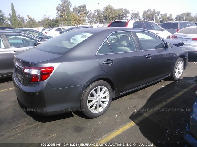 4T4BF1FK6CR164485 - 2012 TOYOTA CAMRY SE/LE/XLE ნაცრისფერი ფოტო 4